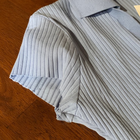 Zara brand new gorgeous color baby blue long dress, size Large, made in Morocco. - Picture 10 of 11